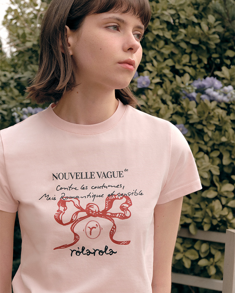 ROLA RIBBON HALF T-SHIRT PINK
