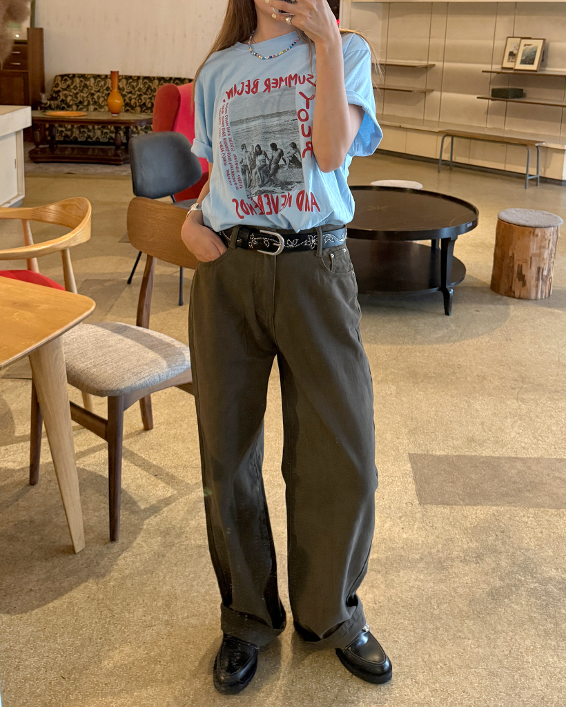 ベーシックコットンストレートフィットパンツ | ファッション