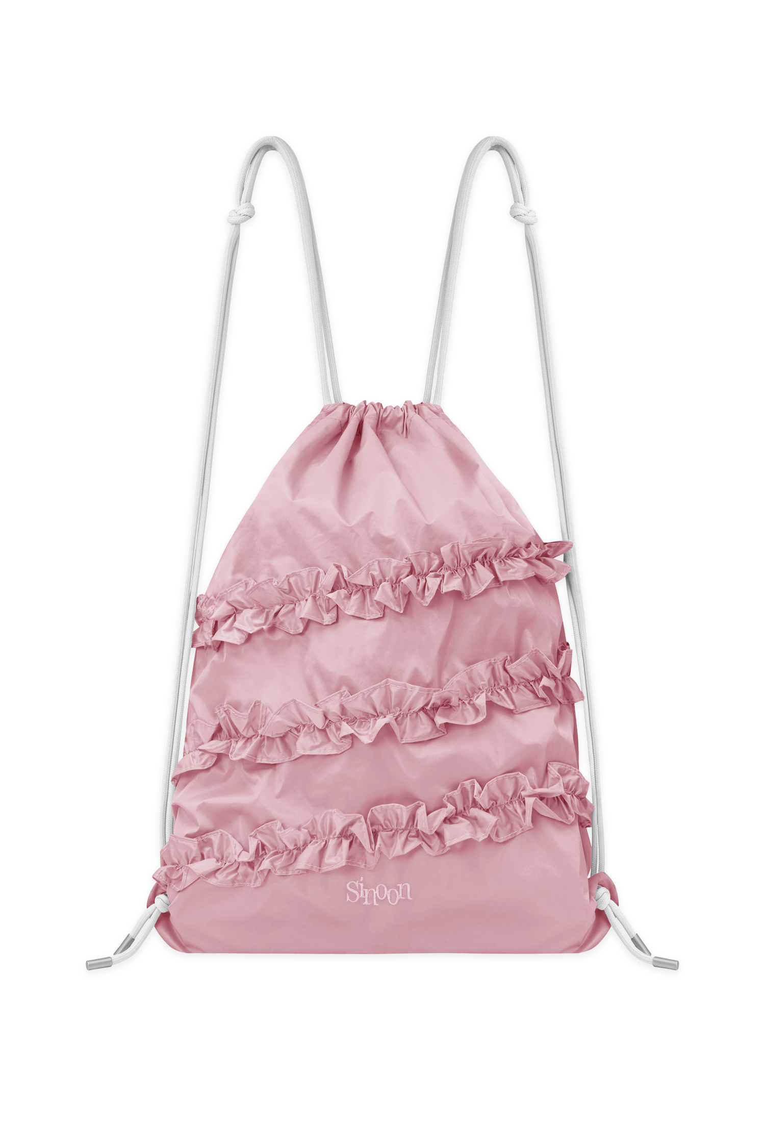 Ruffle String Bag (Pink)
