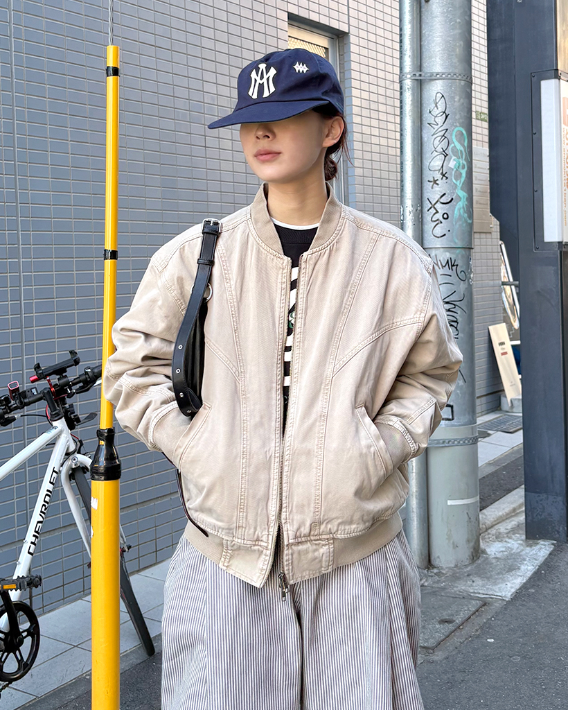 (ユニセックス)切替デザインスタジャン