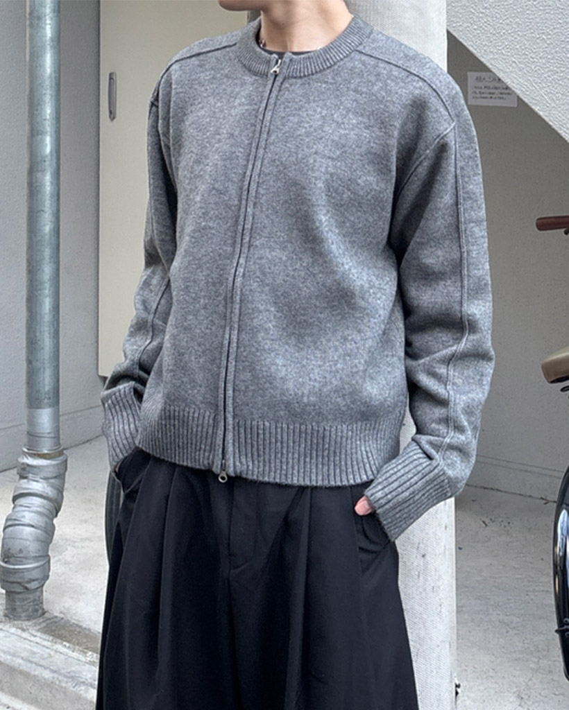 ニットジップアップジャケット