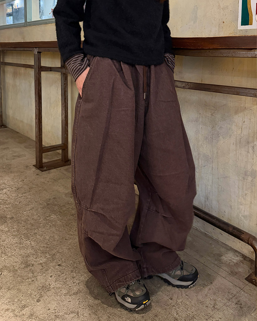 パラシュートデニムウエストゴムパンツ