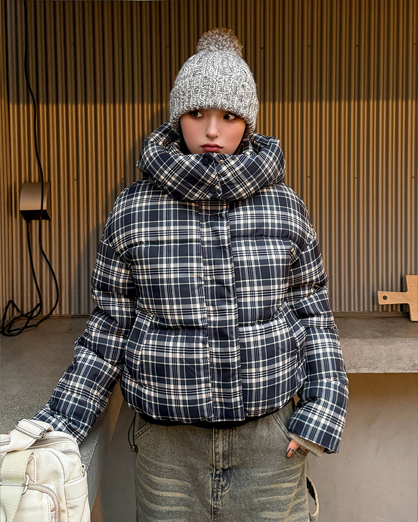 美品✨ニューヨーカー リバーシブルダウンジャケット タータンチェック 6way❣️ 美品✨ニューヨーカー リバーシブルダウンジャケット タータンチェック