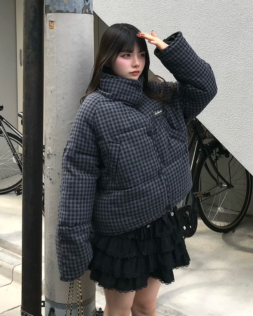 nuguチェック柄ダウンジャケット Lサイズ チェックパターンダウンジャケット | ファッション通販サイト NUGU