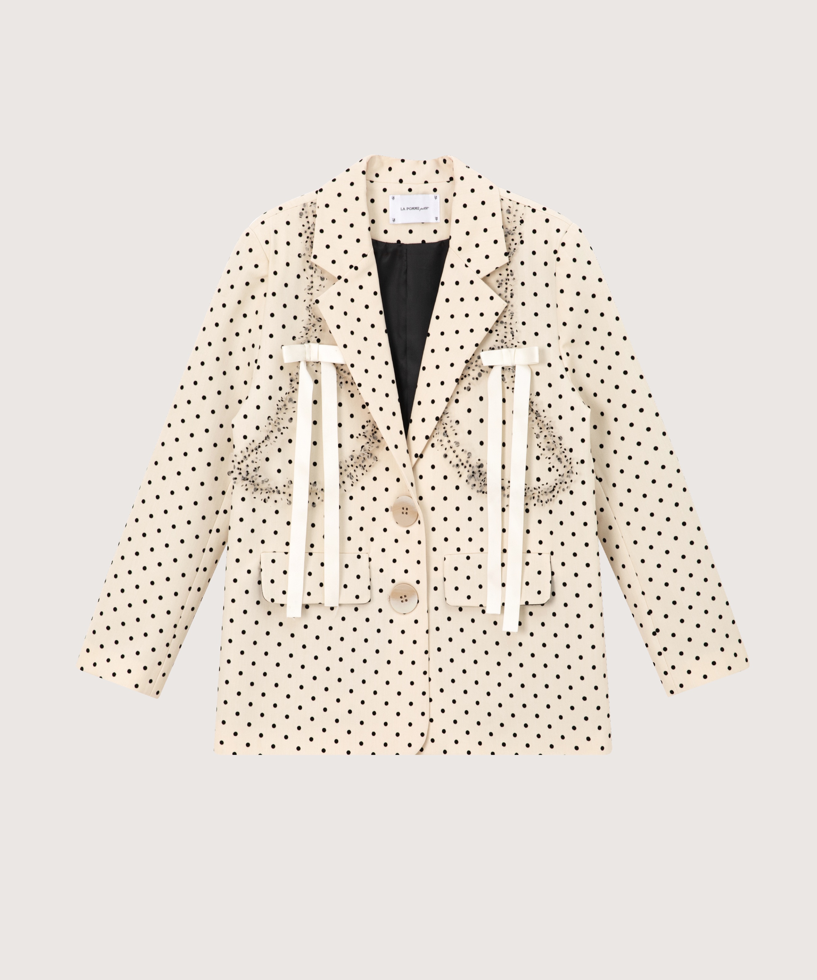 ドットレースリボンジャケット