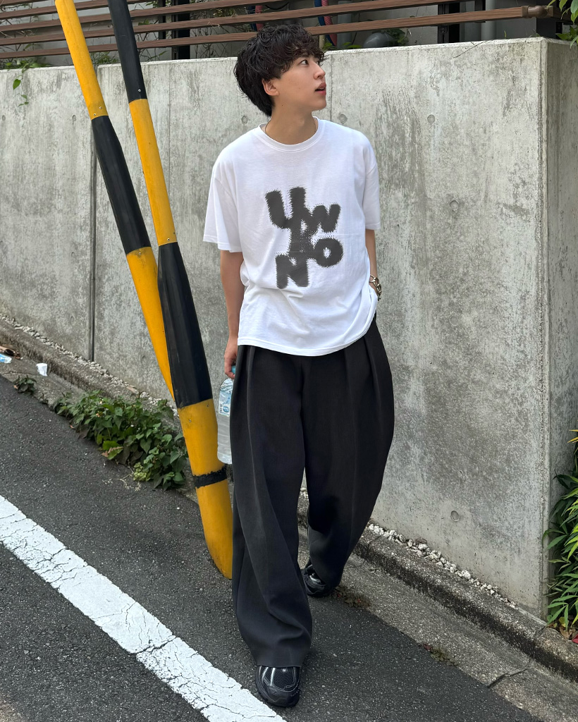 ヴィンテージプリントコットン半袖シャツ