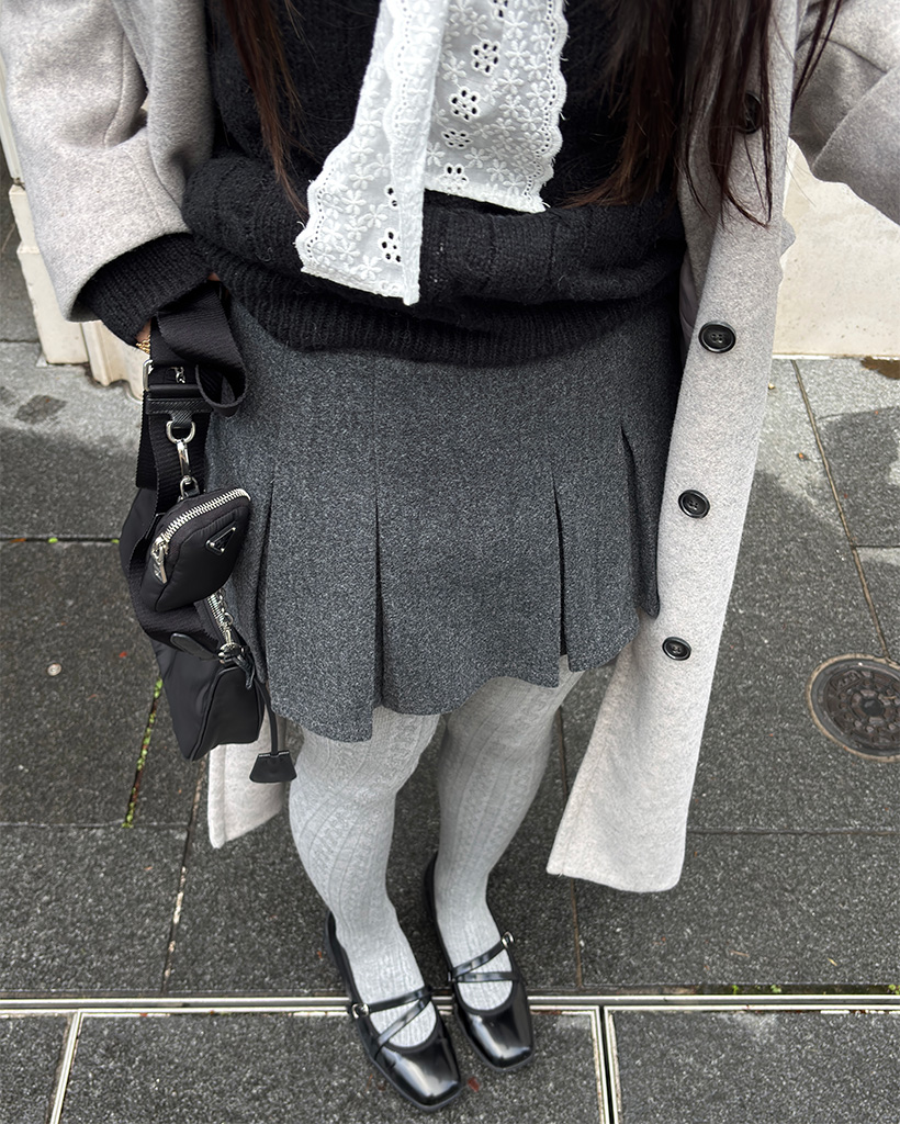 プリーツミニスカート