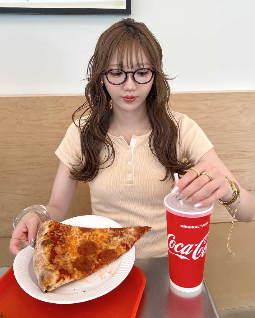 リブハーフボタンネック半袖Tシャツ