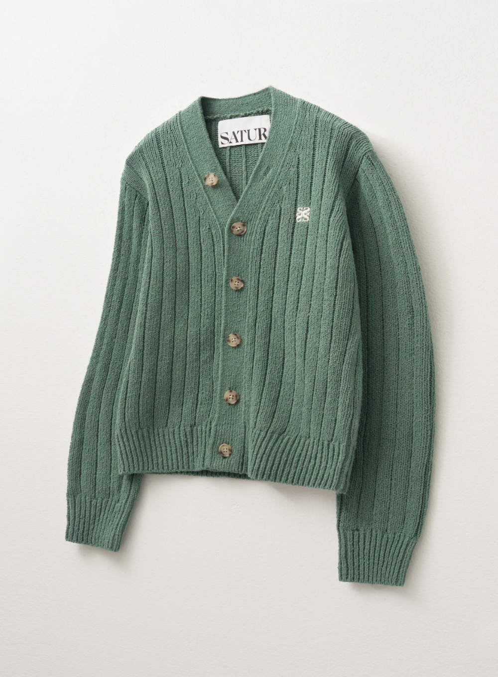 [Influencer pick] (W) Faro Over Size Boucle Cardigan - Sage Green