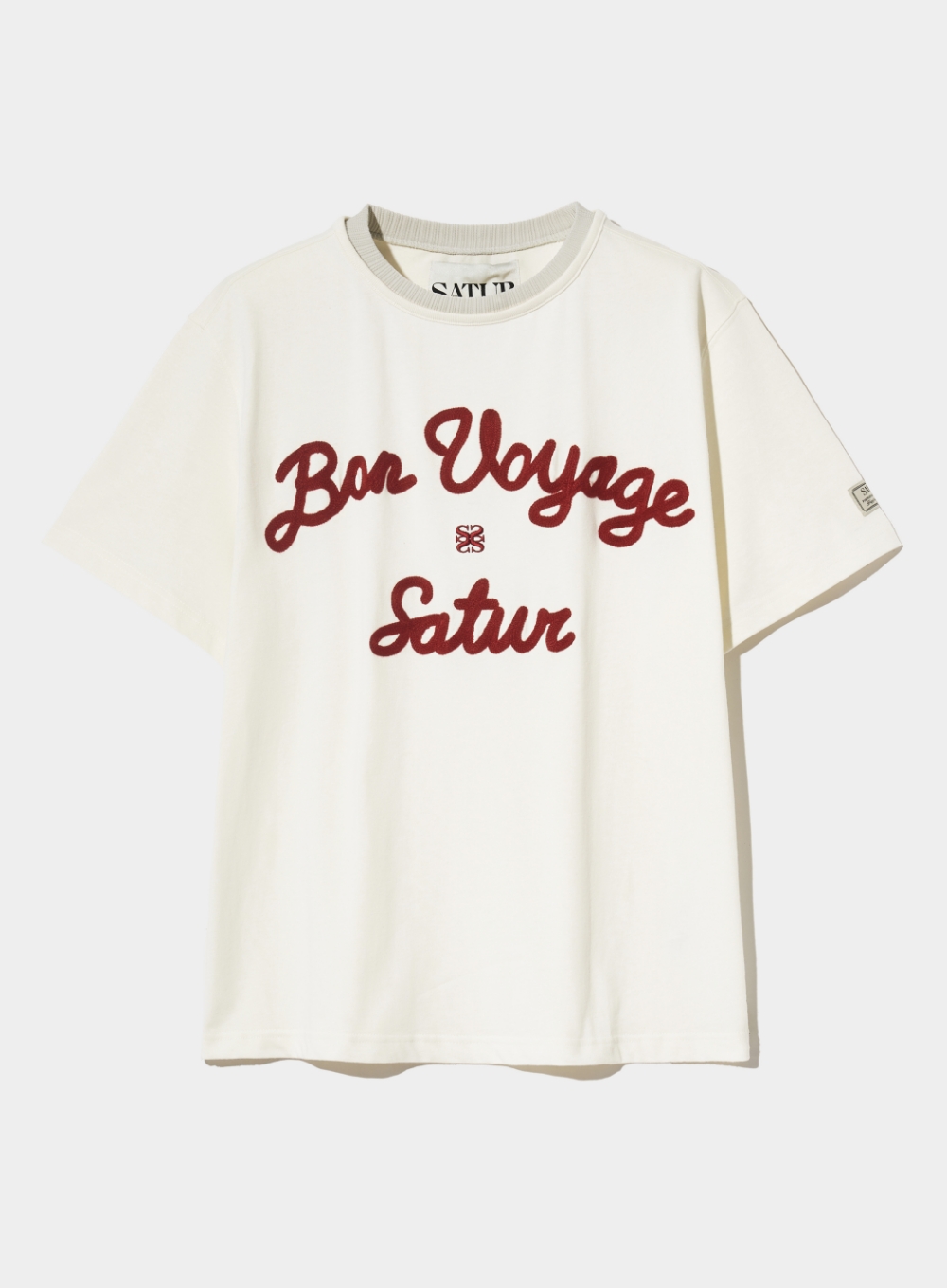 [25SS新規]★SATUR★(W) Satur Logo Voyage T-Shirt★半袖シャツ Satur Logo Voyage T-Shirt - Navy Pink | ファッション通販