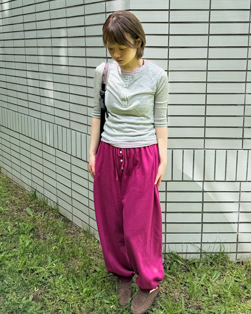 ボタンポイントカラフルサマースウェットパンツ