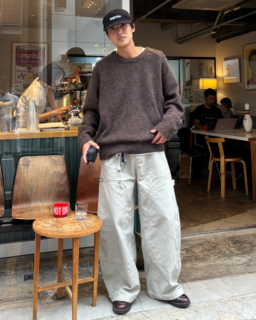 ワイドカーペンターパンツ