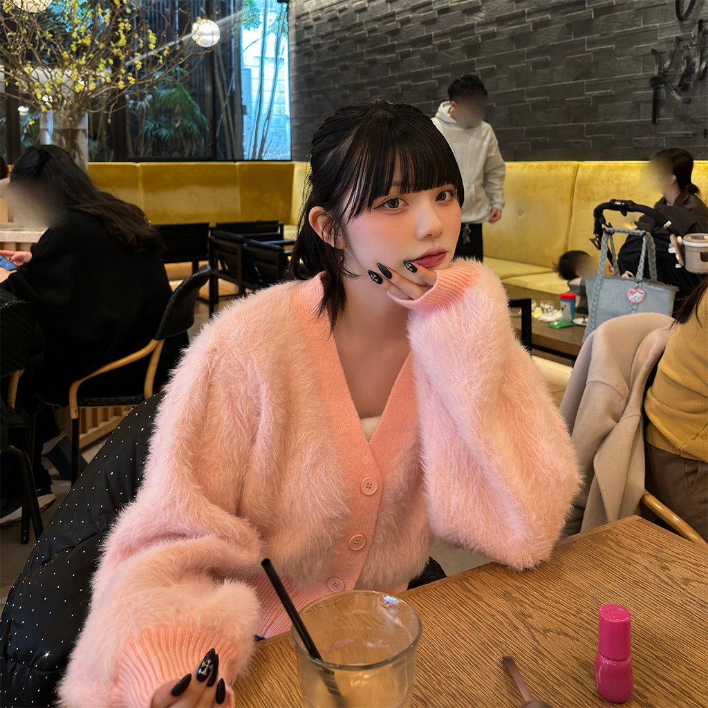 アンゴラショートガーディガン