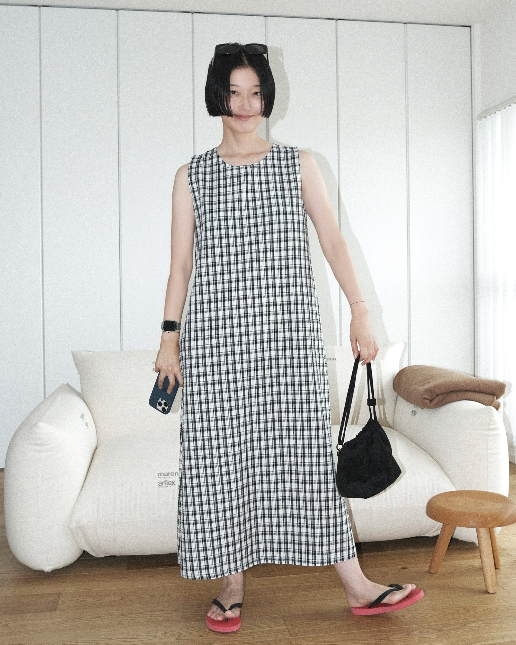 NAKAGAMIワンピース 花柄ワンピース Vネック 全2色[品番：JSFW0011086]｜JS FASHION