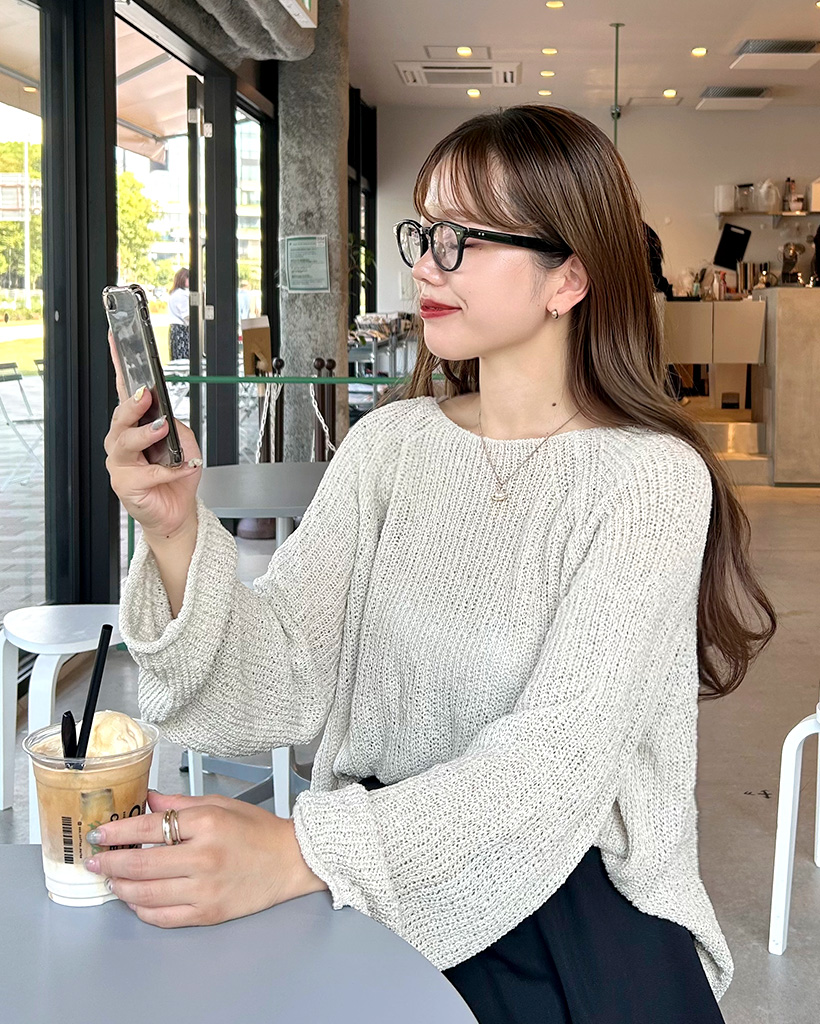 シースルーオーバーフィットニット | ファッション通販サイト NUGU