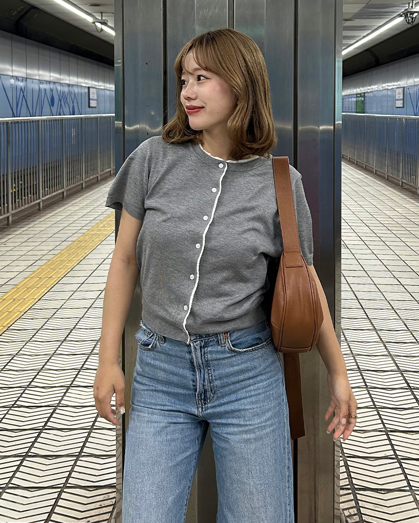 レースポイントショートスリーブカーディガン
