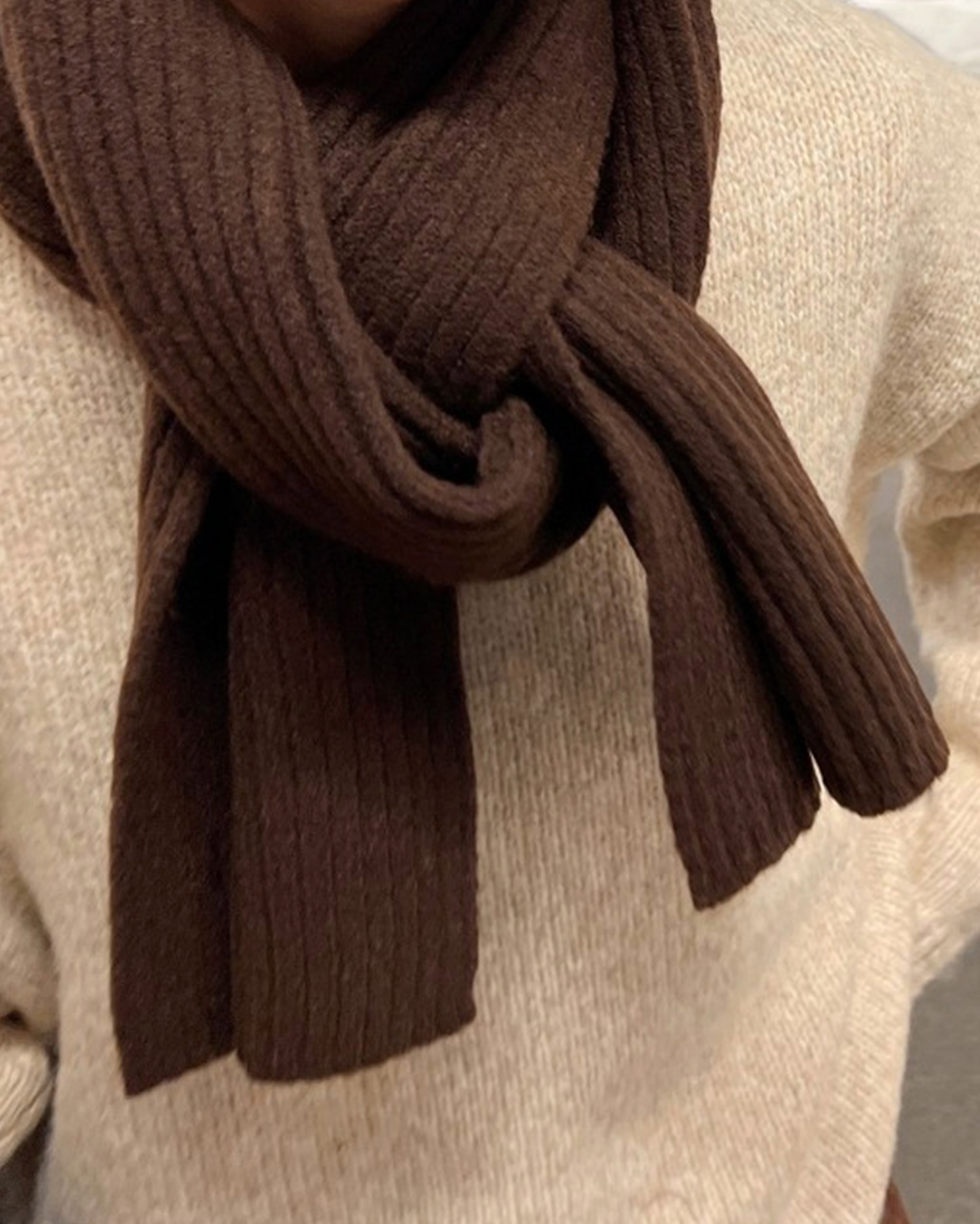 リブニットマフラー