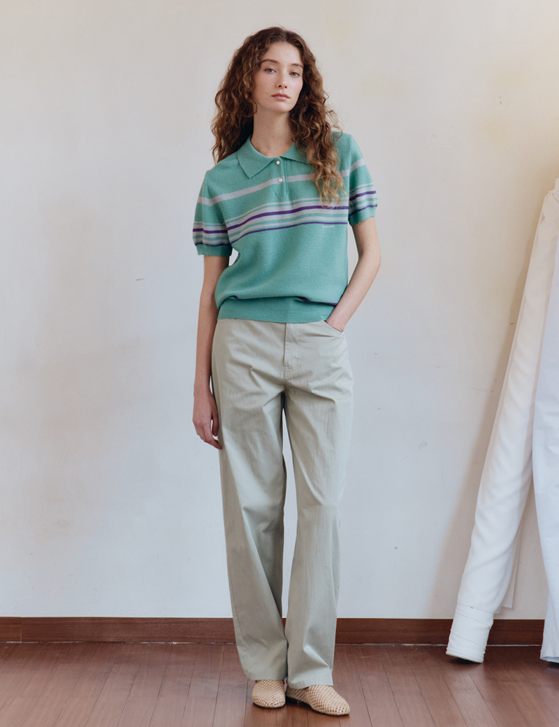 Figaro Cotton Pants (Khaki) | ファッション通販サイト NUGU