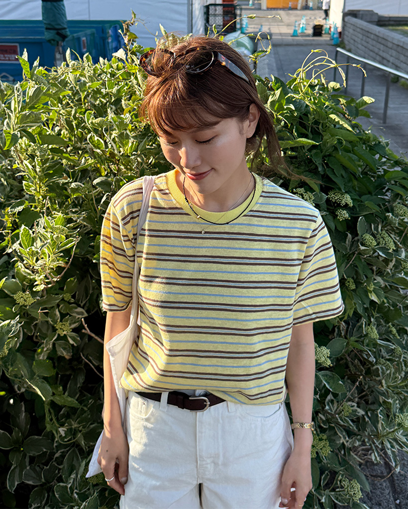 ストライプリンガーTシャツ