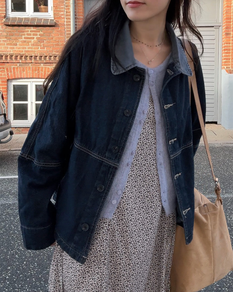 バイカラーオーバーサイズ Gジャン | ファッション通販サイト NUGU