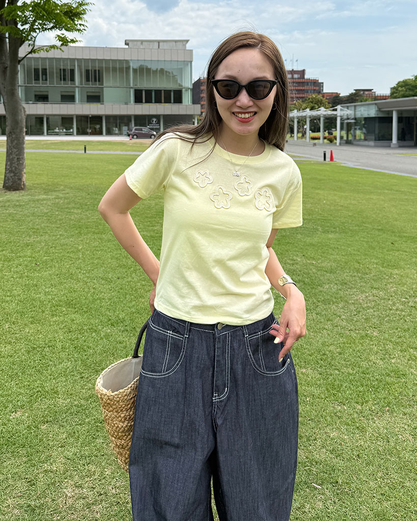 フラワーパッチショートスリーブTシャツ