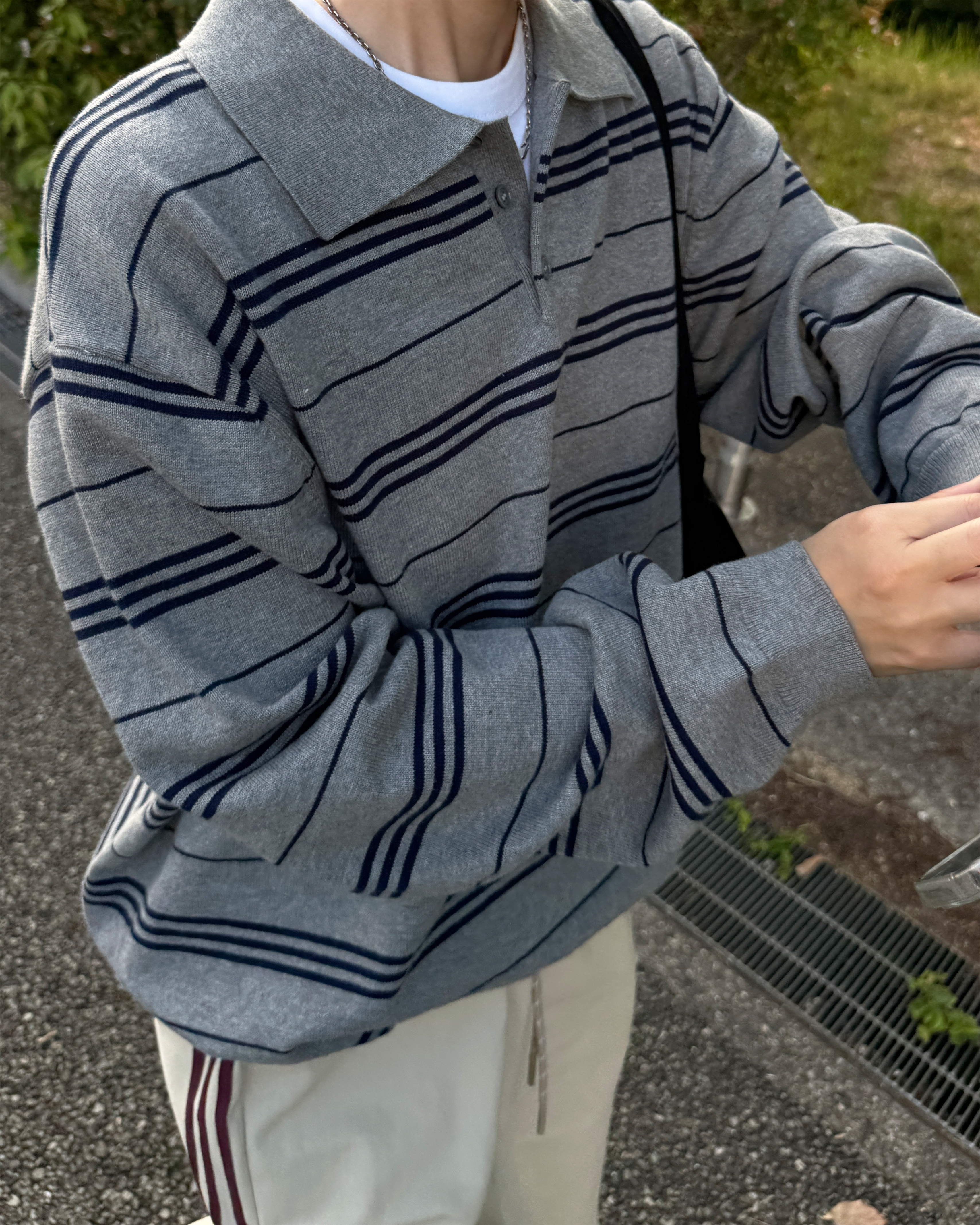 ボーダーカラーニット