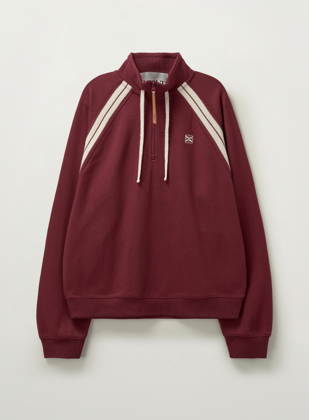 スウェット・トレーナー [SATUR]Lawton Half Zip-Up Sweatshirt Burgundy 1_GJLPosM.jpg