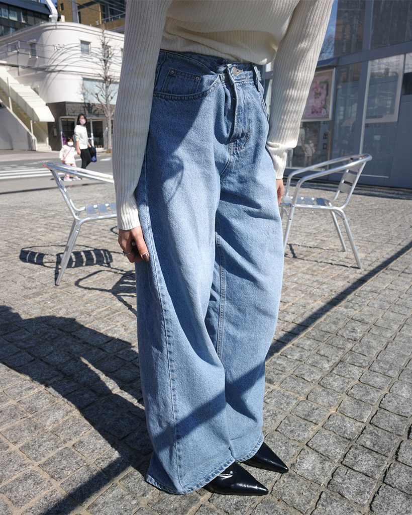 ワイドデニムパンツ