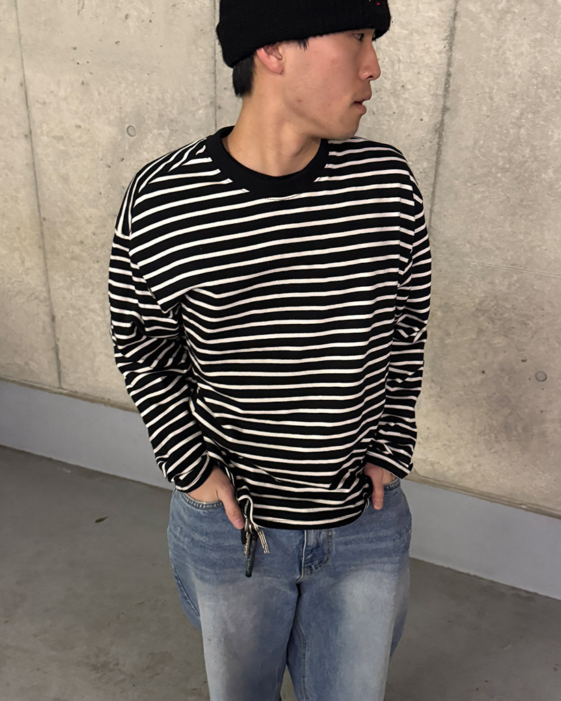 ボーダーロングTシャツ