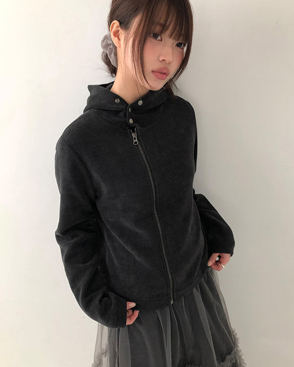 00s Jonnywolf ギミック ハイネック フード ジップパーカー お兄系 ハイネックボタン付きジップアップパーカー | ファッション通販サイト NUGU