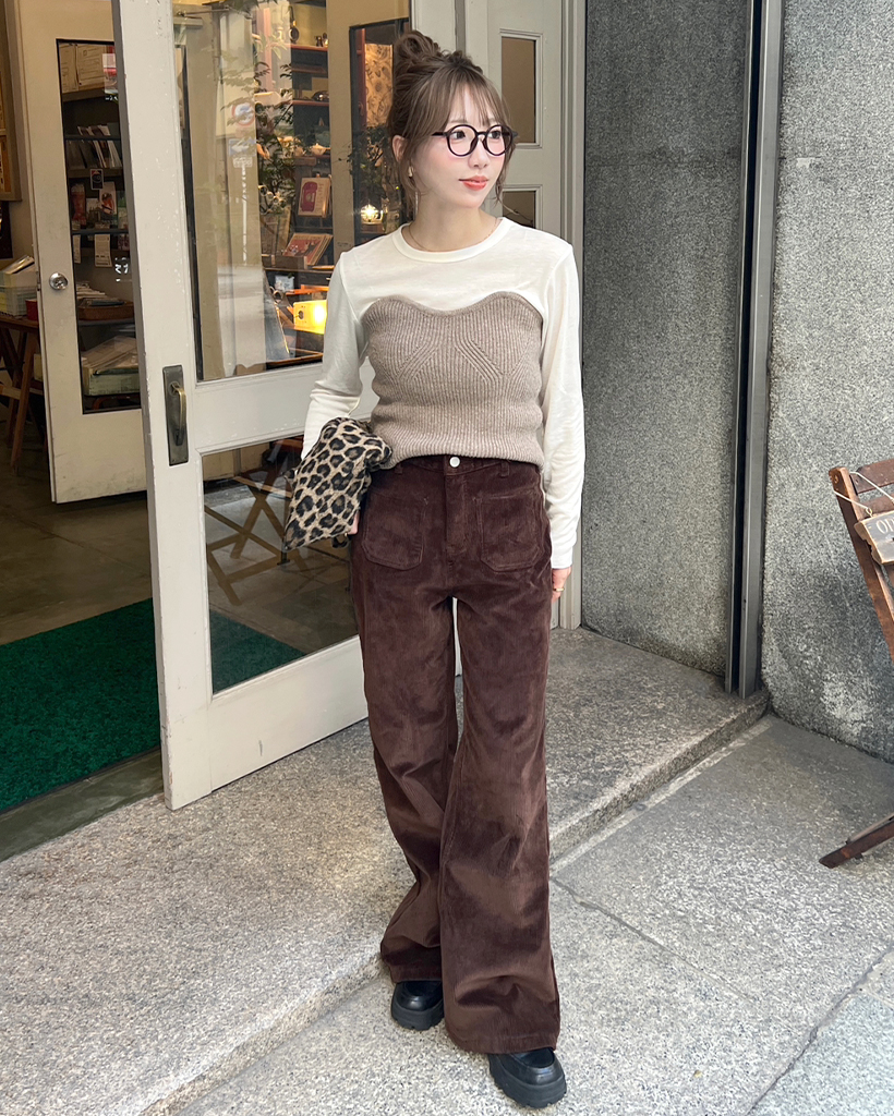 リブノースリーブトップス | ファッション通販サイト NUGU