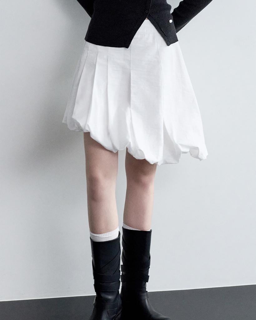 Bibiy SERENA BALLOON SKIRT ホワイト BIBIY. MADE | SERENA BALLOON SKIRT WHITE｜Bibiy.