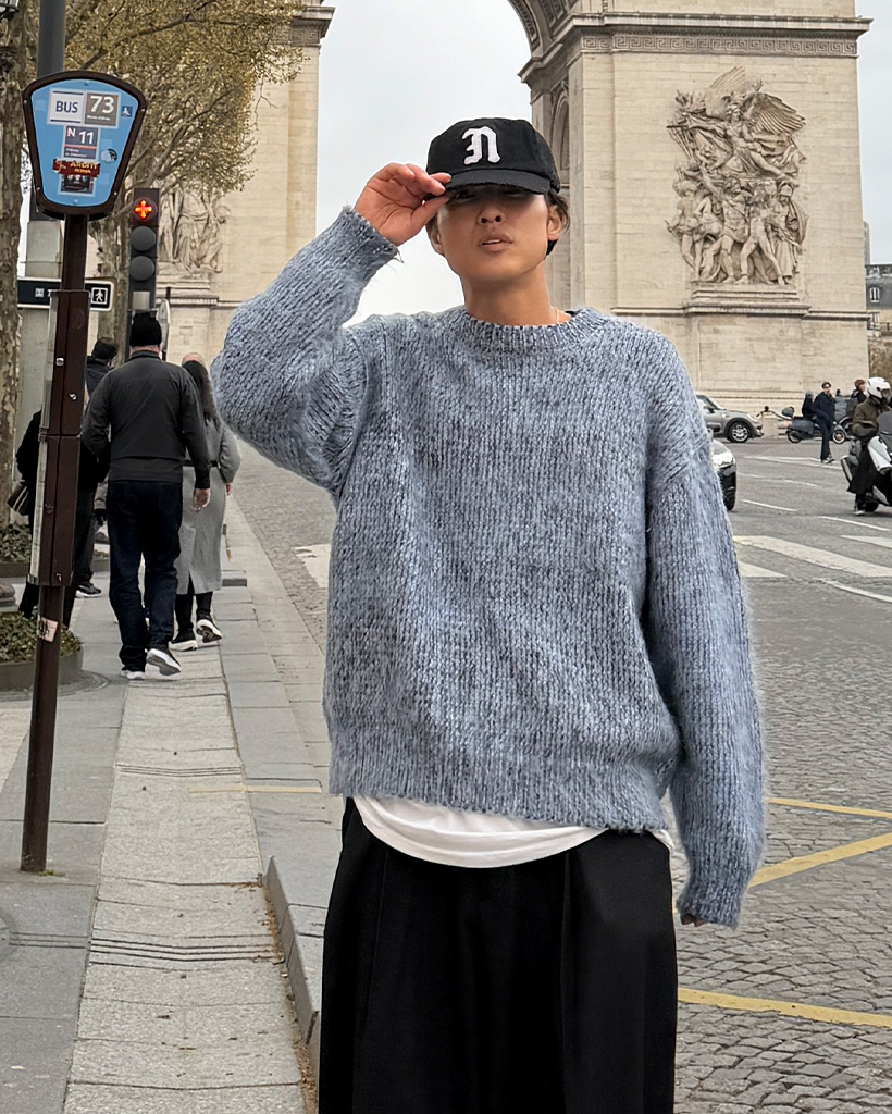 ツートンブラッシュニット