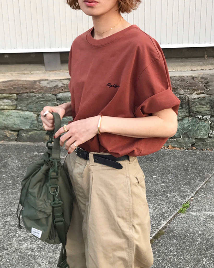 ワンポイントロゴオーバーサイズTシャツ