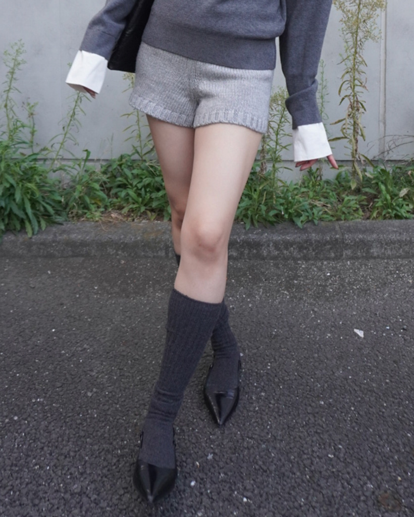 ニットショートパンツ