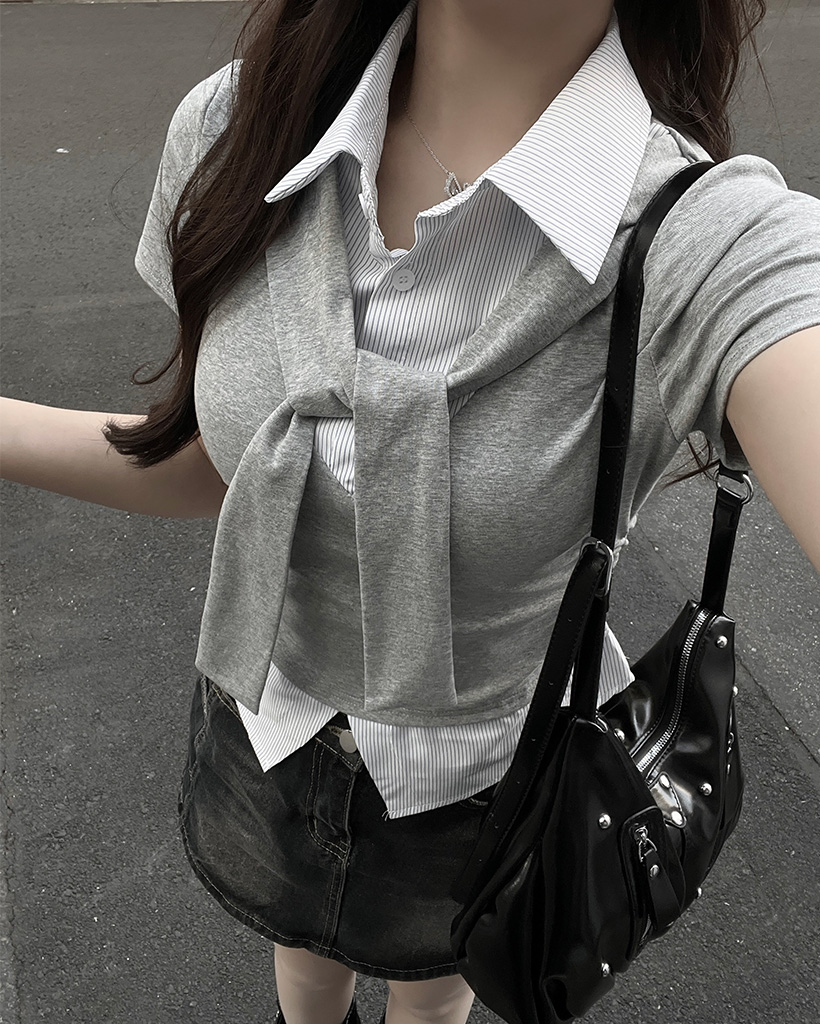 ショルダータイシャツレイヤードTシャツ