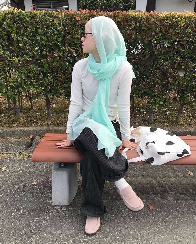 シンプルカラースカーフ