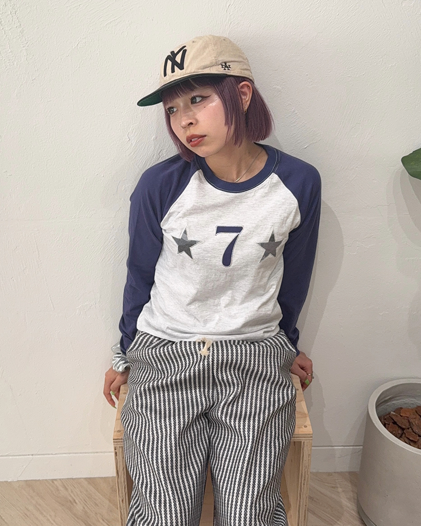 セブンラグランスリーブクロップドTシャツ | ファッション通販サイト NUGU