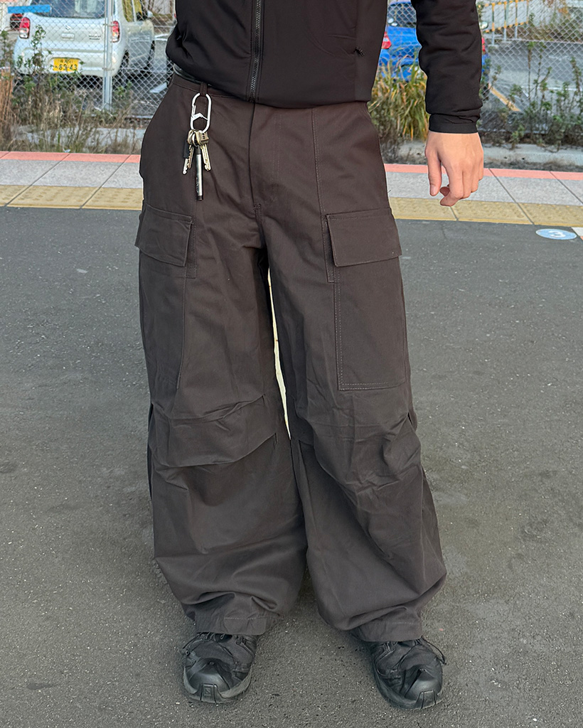 コットンワイドカーゴパンツ