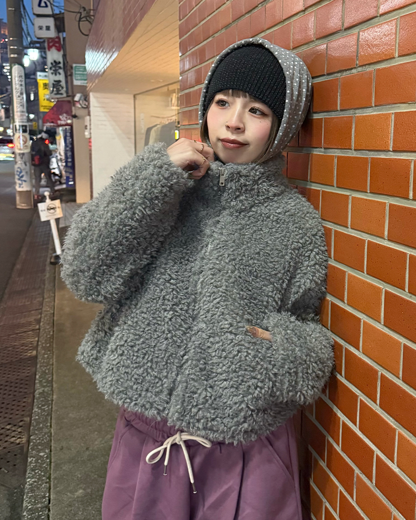 シンプルもこもこジャケット