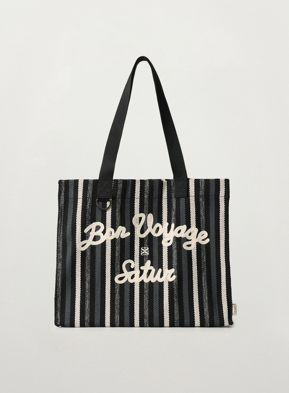 【SATUR】25SS/送料関税込み★Bon Voyage Over Size Beach Bag★ Bon Voyage Over Size Beach Bag - Black | ファッション通販
