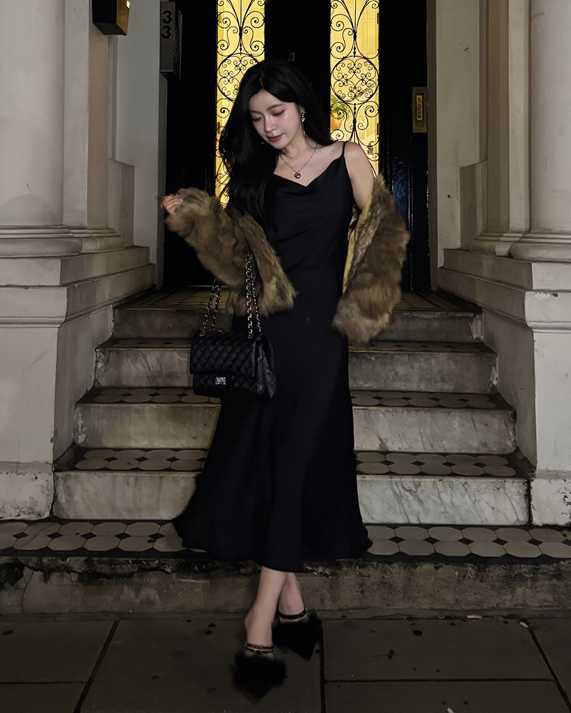 もぐもぐさん専用 ノースリーブ ロングワンピース M ブラウン