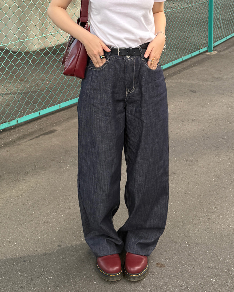 ワイドセルビッジデニムパンツ | ファッション通販サイト NUGU