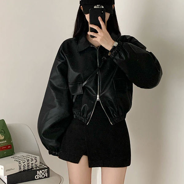 クロップドレザージャケット | ファッション通販サイト NUGU