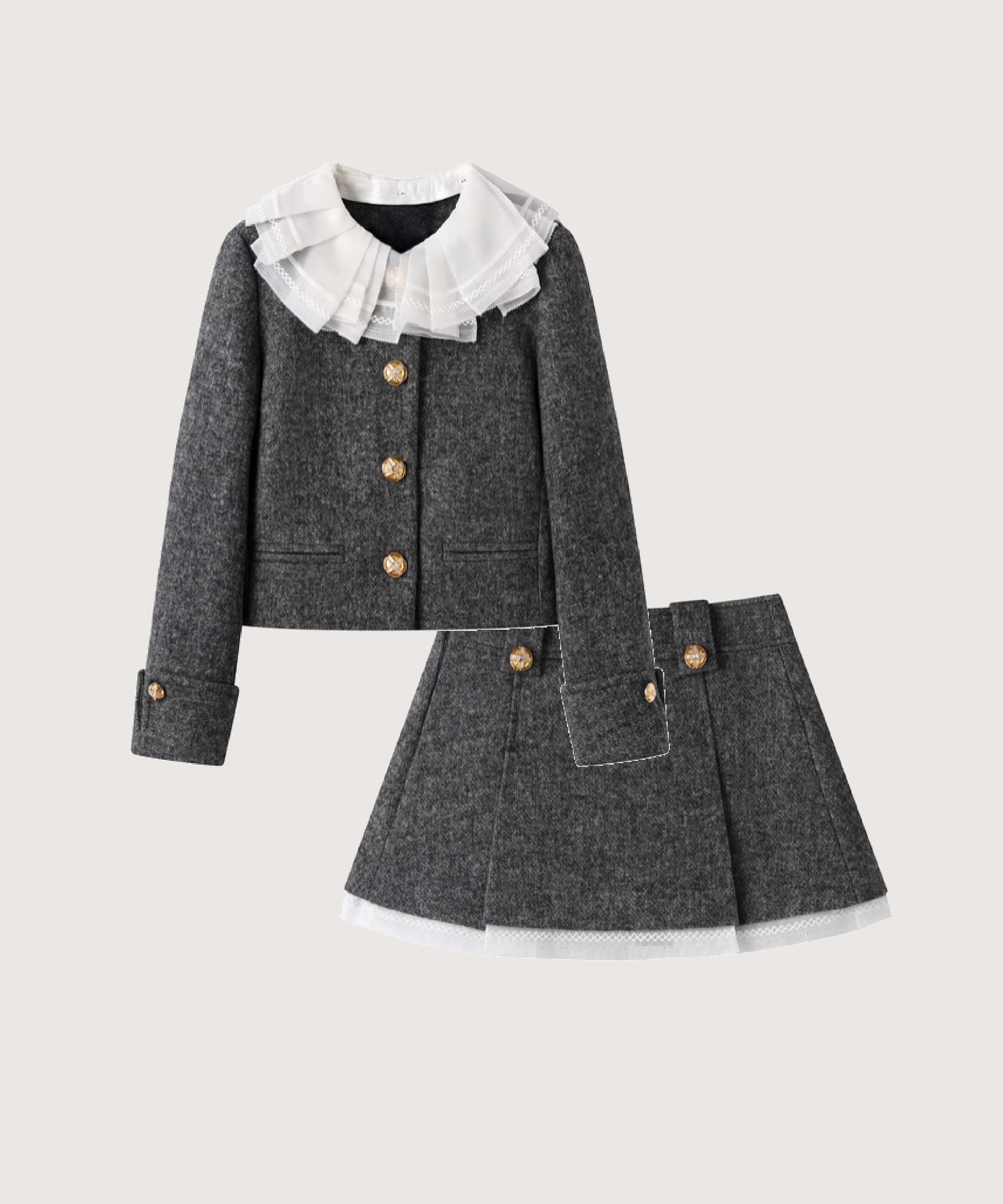 プリンセスレースカラージャケットセットアップ