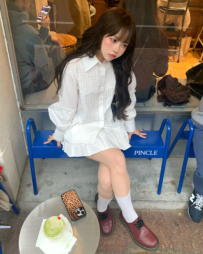 (ORIGINAL) ベーシックピンタックシャーリングシャツ