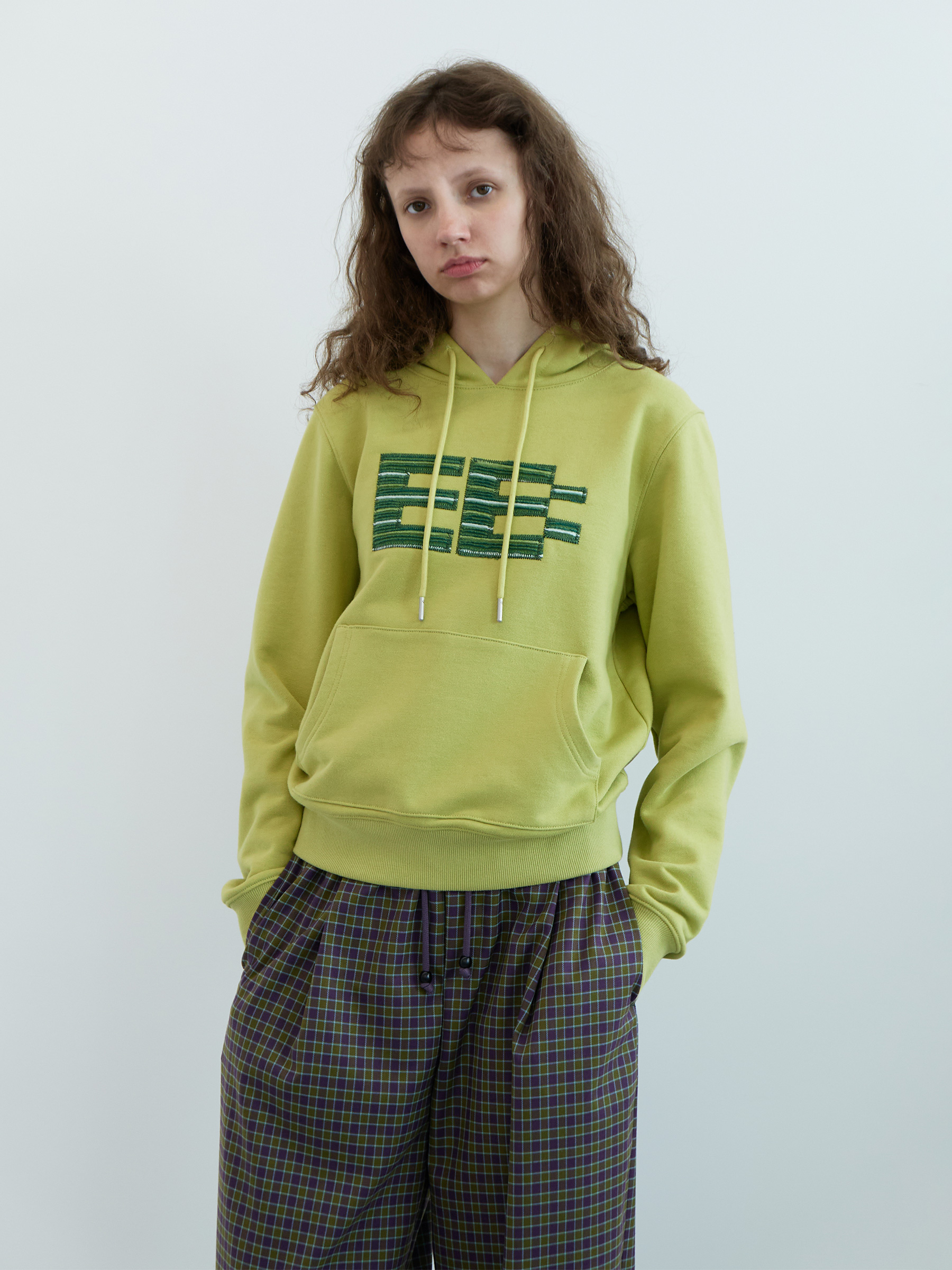 Pixel Logo Clumpy Hoodie (Lime)