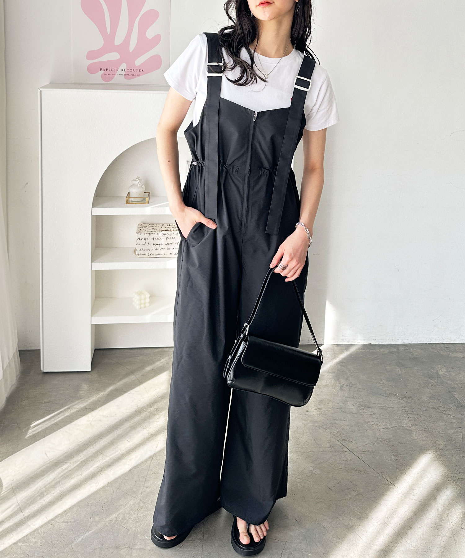 STYLEMIXER 完売品　ブラックノースリーブサロペット Mサイズ STYLEMIXER 完売品 ブラックノースリーブサロペット Mサイズ - メルカリ