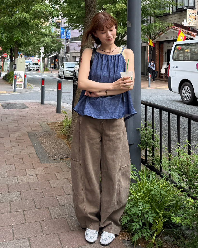 ワイドカラーパンツ