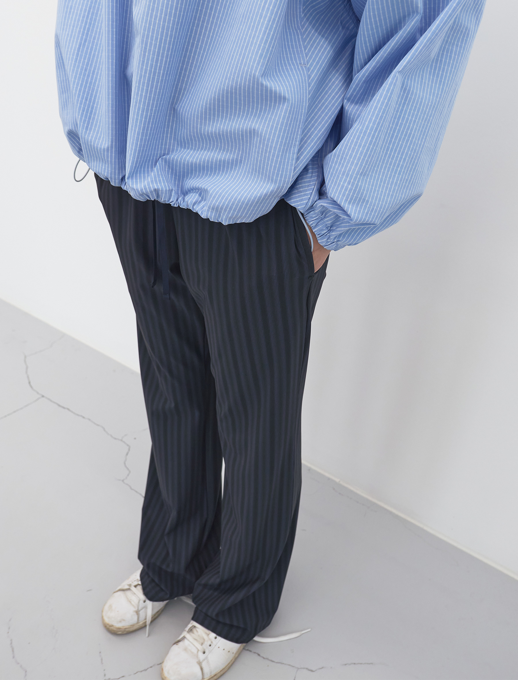 Gradation Banding Bootcut Pants (Ash Grey)